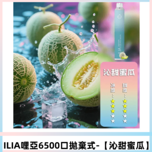 ILIA BAR 4哩啞一次性大容量6500Puffs拋棄式電子煙【沁甜蜜瓜】